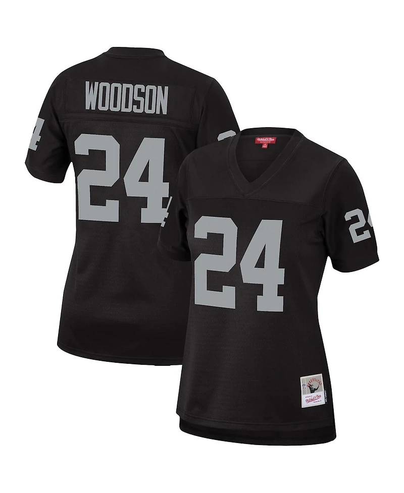 Women's Mitchell & Ness Charles Woodson Black Las Vegas Raiders Legacy Replica Team Jersey