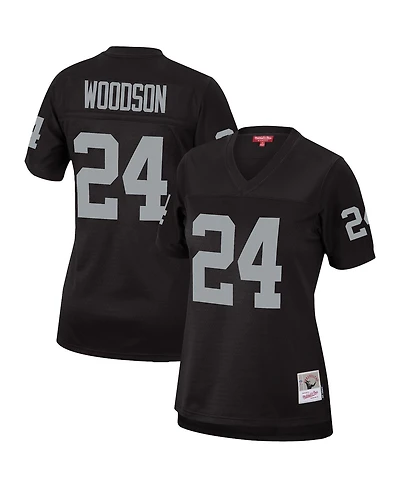 Women's Mitchell & Ness Charles Woodson Black Las Vegas Raiders Legacy Replica Team Jersey