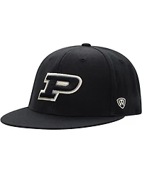 Men's Top of the World Black Purdue Boilermakers Team Color Fitted Hat