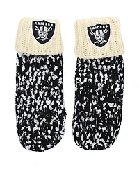 Men's Foco Black Las Vegas Raiders Confetti Cream Mittens