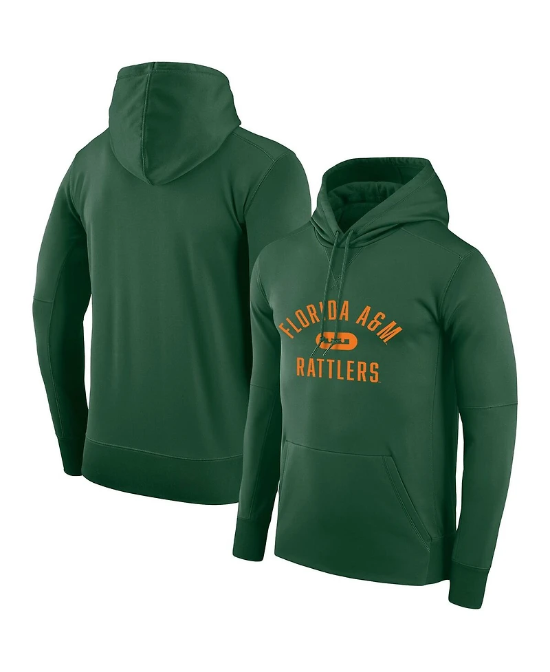 Men's Nike x LeBron James Green Florida A&M Rattlers Performance Pullover Hoodie