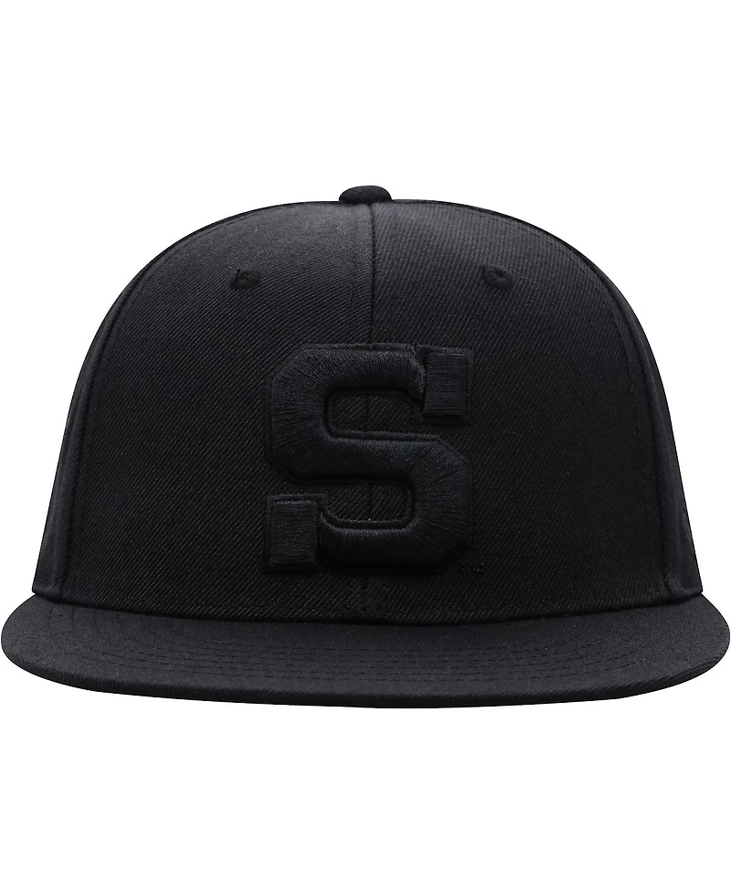 Men's Top of the World Penn State Nittany Lions Black On Black Fitted Hat
