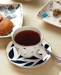 Lenox Blue Bay Porcelain 9 Pc. Tea Set with gold tone accent