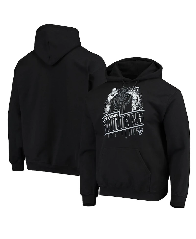 Men's Junk Food Black Las Vegas Raiders Star Wars Empire Pullover Hoodie