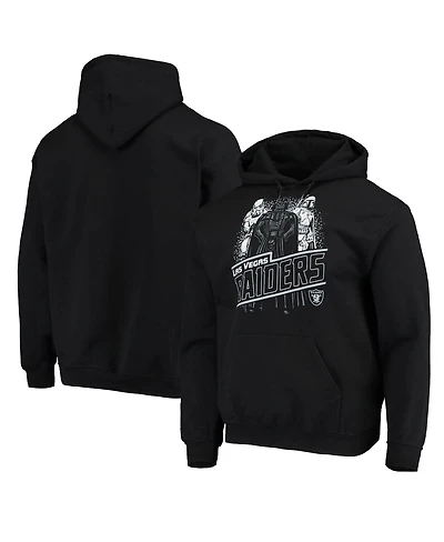 Men's Junk Food Black Las Vegas Raiders Star Wars Empire Pullover Hoodie