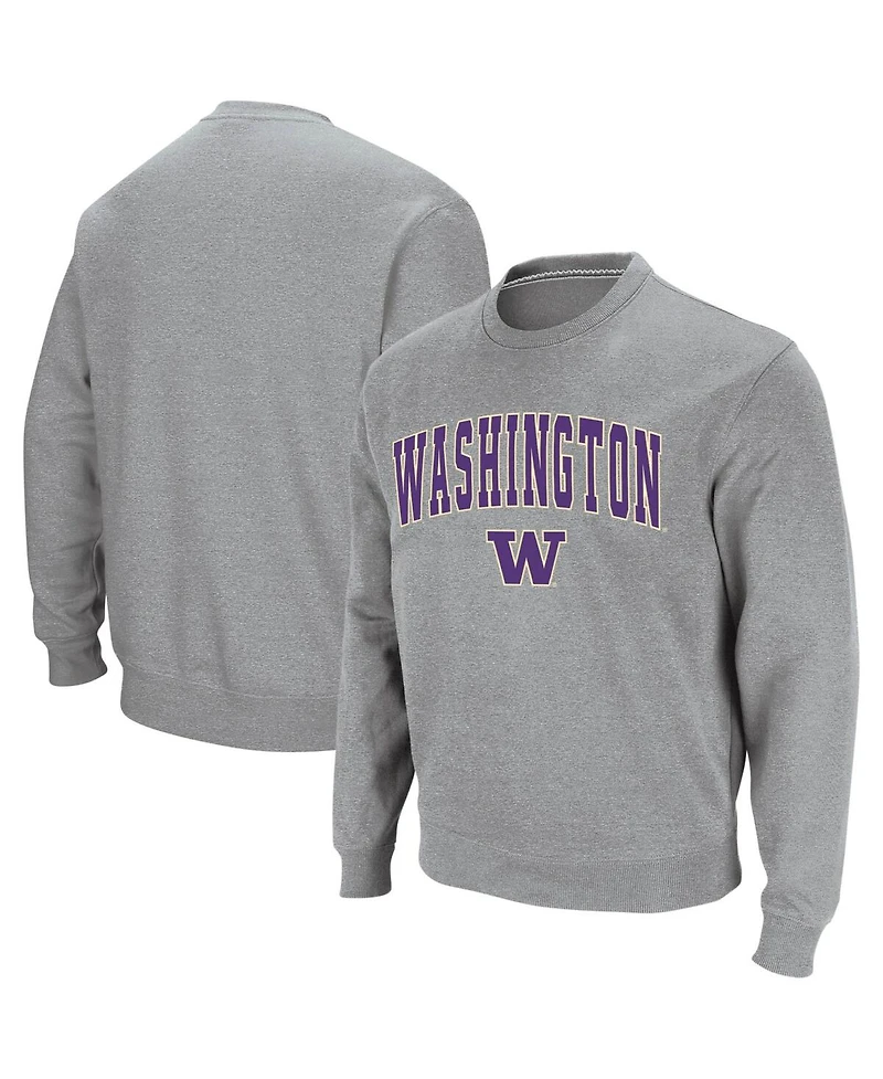 Colosseum Men's Washington Huskies Arch & Logo Crew Neck Sweatshirt