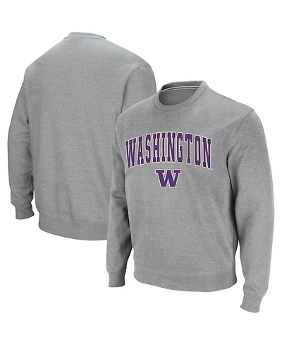 Colosseum Men's Washington Huskies Arch & Logo Crew Neck Sweatshirt
