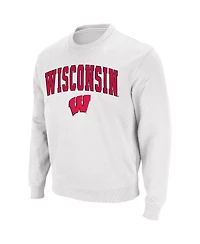 Colosseum Men's Wisconsin Badgers Arch & Logo Crew Neck Sweatshirt
