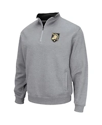 Men's Colosseum Heathered Gray Army Black Knights Tortugas Team Logo Quarter-Zip Jacket