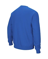 Colosseum Men's Kansas Jayhawks Arch & Logo Crew Neck Sweatshirt