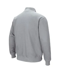 Men's Colosseum Heathered Gray Army Black Knights Tortugas Team Logo Quarter-Zip Jacket