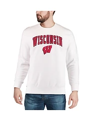 Colosseum Men's Wisconsin Badgers Arch & Logo Crew Neck Sweatshirt
