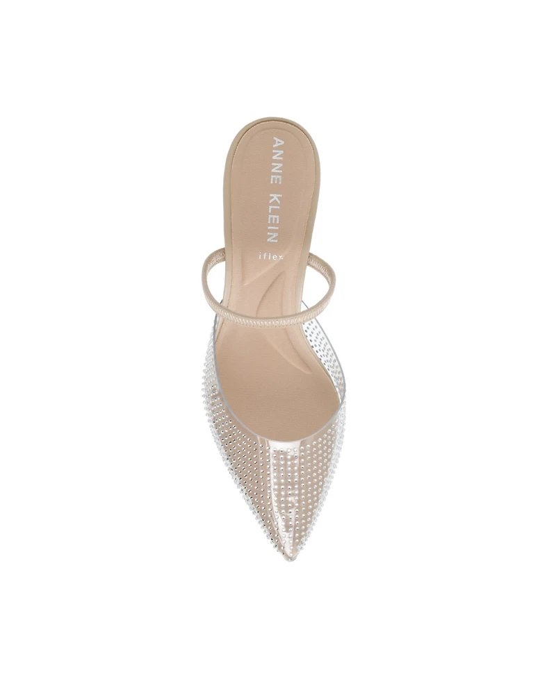 Anne Klein Women's Irie-c Crystal Embellished Kitten Heel Pumps