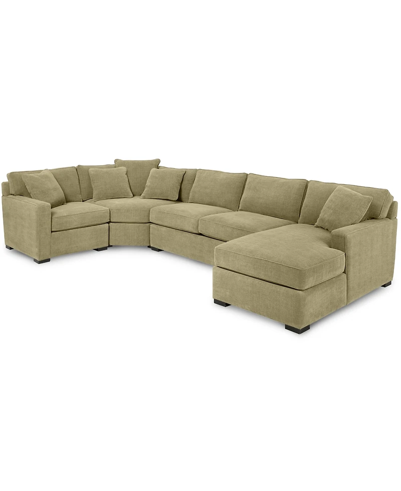 Radley 4-Pc. Fabric Chaise Sectional Sofa with Wedge Piece, Created for Macy's