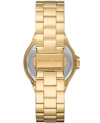Michael Kors Women's Lennox Three Hand Gold-Tone Stainless Steel Bracelet Watch 37mm