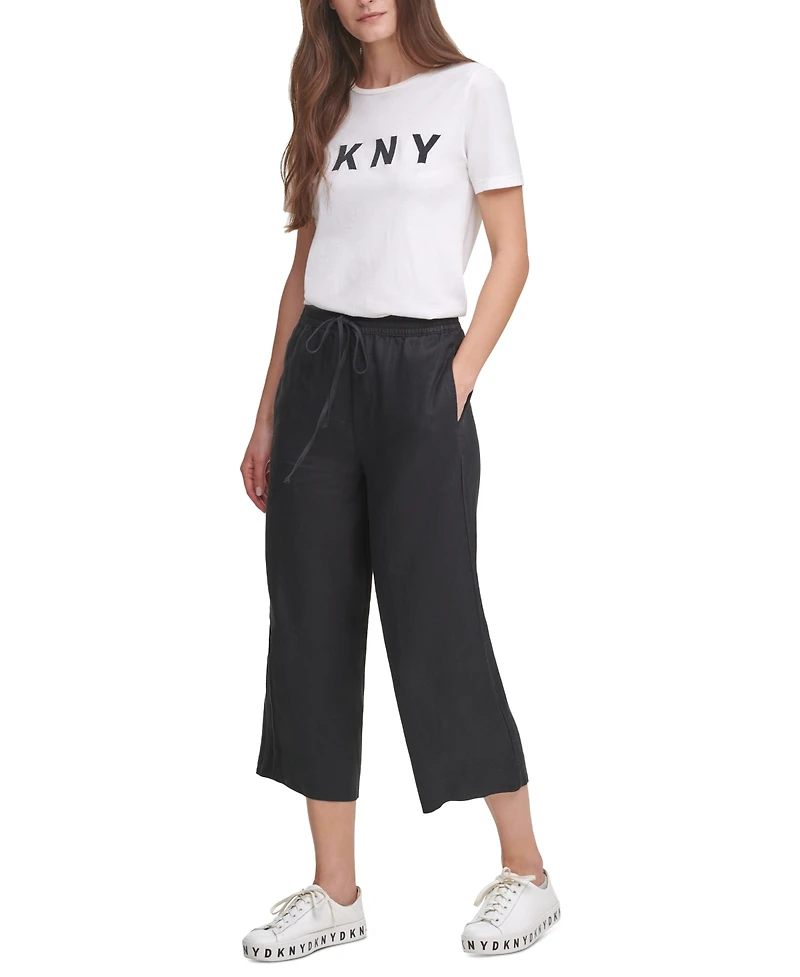 Dkny Pull-On Wide-Leg Pants