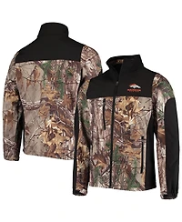 Men's Dunbrooke Realtree Camo and Black Denver Broncos Circle Hunter Softshell Full-Zip Jacket