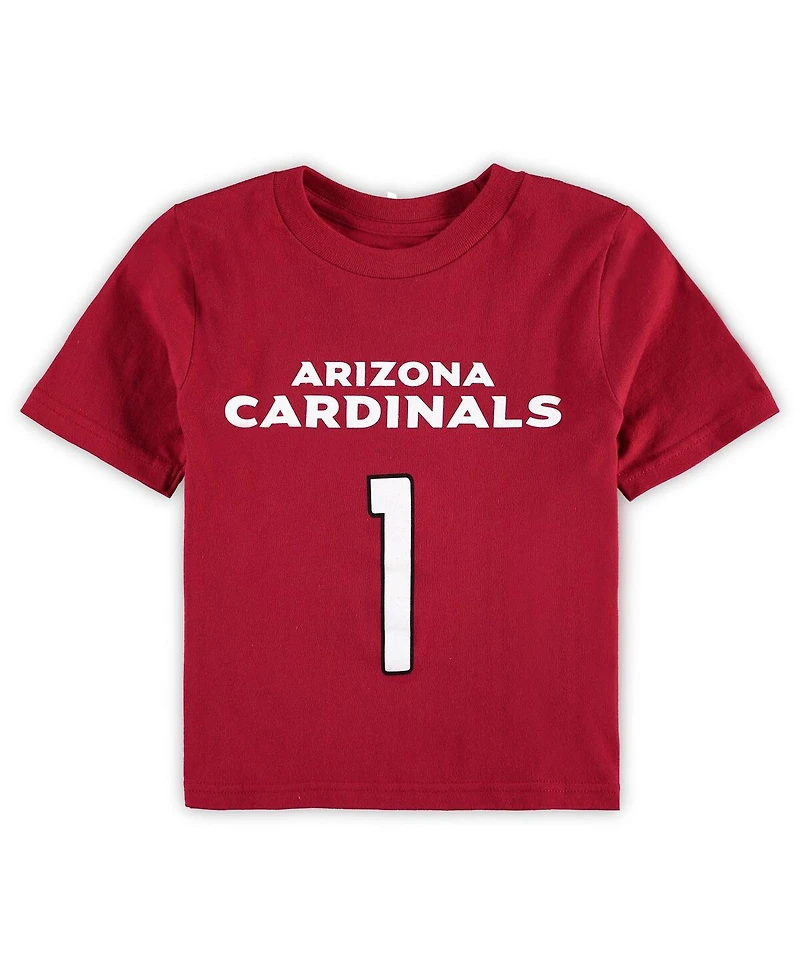 Preschool Girls and Boys Kyler Murray Cardinal Arizona Cardinals Mainliner Player Name and Number T-shirt