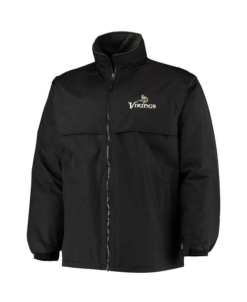 Men's Dunbrooke Black Minnesota Vikings Triumph Fleece Full-Zip Jacket