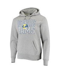Men's '47 Brand Heathered Gray Los Angeles Rams Bevel Pullover Hoodie