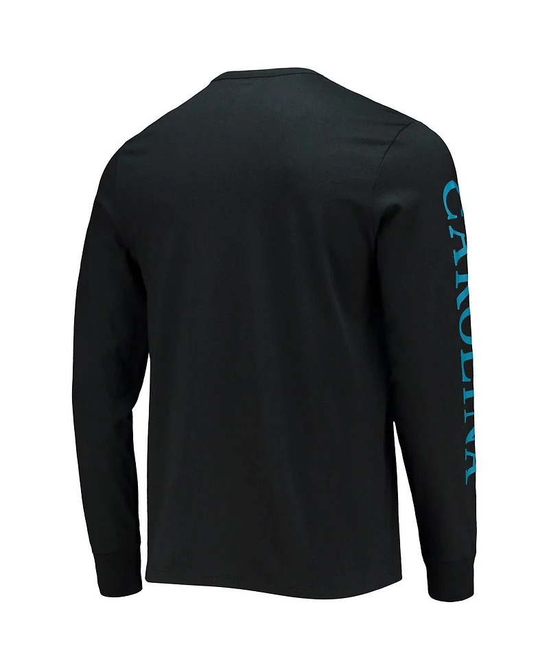 Men's '47 Black Carolina Panthers Franklin Long Sleeve T-shirt