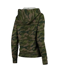 Women's New Era Camo New Orleans Saints Raglan Full-Zip Hoodie