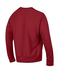 Men's Champion Crimson Alabama Tide Arch Reverse Weave Pullover Sweatshirt