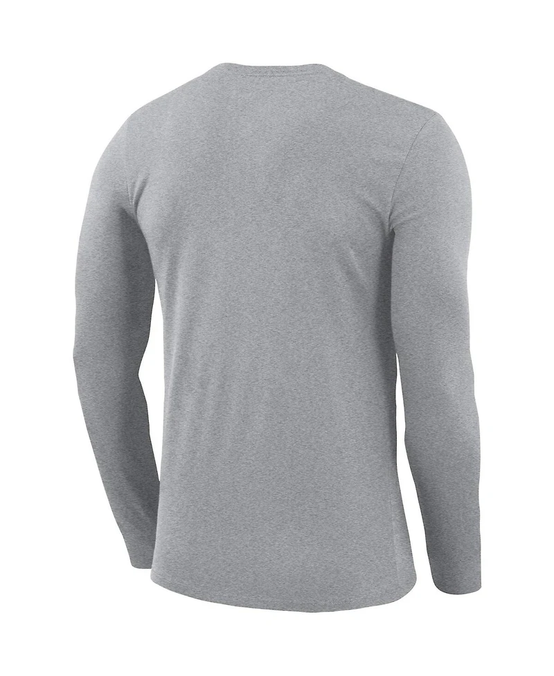 Men's Nike Gray Gonzaga Bulldogs Basketball Icon Legend Performance Long Sleeve T-shirt