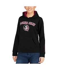 Women's Black Florida State Seminoles Arch & Logo 1 Pullover Hoodie
