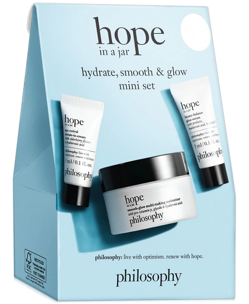 philosophy 3-Pc. hope in a jar hydrate, smooth & glow mini set