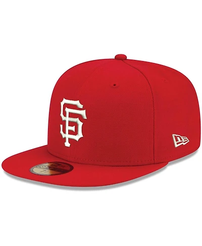 Men's New Era Red San Francisco Giants Logo White 59FIFTY Fitted Hat