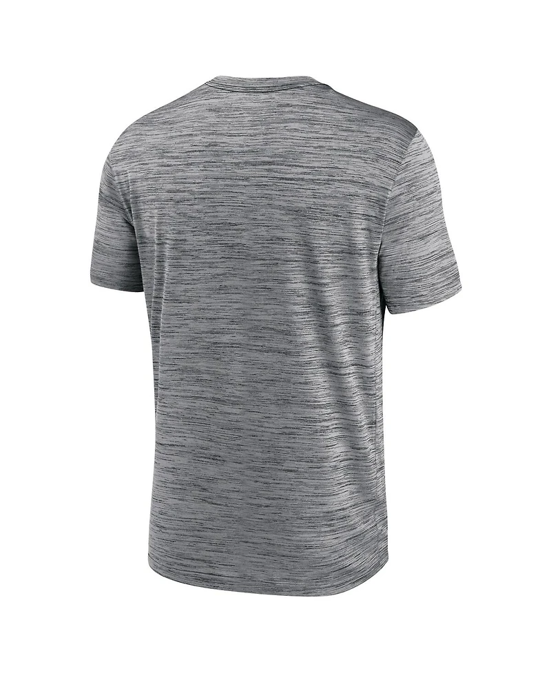 Men's Nike Anthracite Miami Marlins Authentic Collection Velocity Practice Space-Dye Performance T-shirt