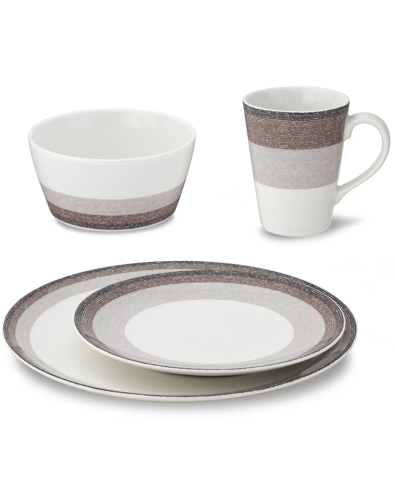 Noritake Colorscapes Canyon Layers 4 Piece Coupe Place Setting
