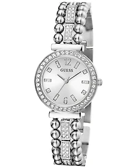 Guess Women's Crystal Beaded Stainless Steel Bracelet Watch 30mm