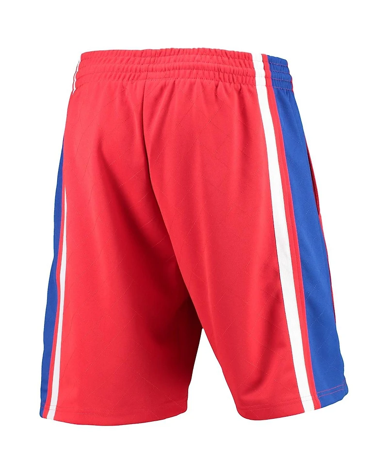Men's Mitchell & Ness Red Philadelphia 76Ers Hardwood Classics 75th Anniversary Swingman Shorts