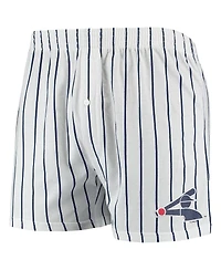 Men's White, Navy Chicago White Sox Vigor Pinstripe Boxer Shorts