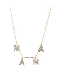 Genuine Mother of Pearl Inlay Mama Necklace