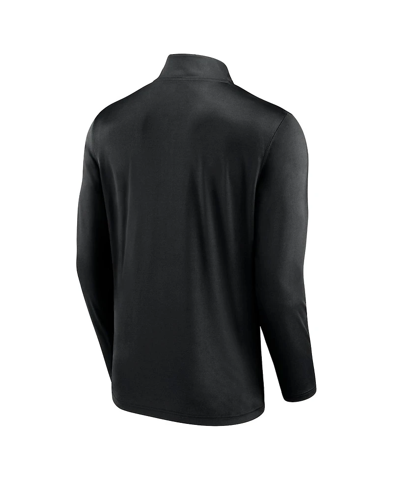 Men's Fanatics Black San Jose Sharks Underdog Mindset Quarter-Zip Top