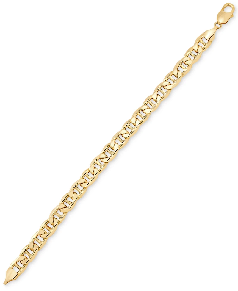 Lightweight Men's Mariner Link Chain Bracelet in 10k Gold