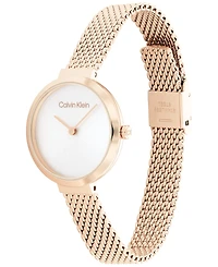 Calvin Klein Carnation Gold-Tone Mesh Bracelet Watch 28mm