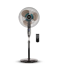 16 in. Dual Blade Stand Fan - Remote, Round Base