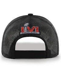 Men's '47 Black Los Angeles Rams Super Bowl Lvi Champions Sunset Trucker Adjustable Hat