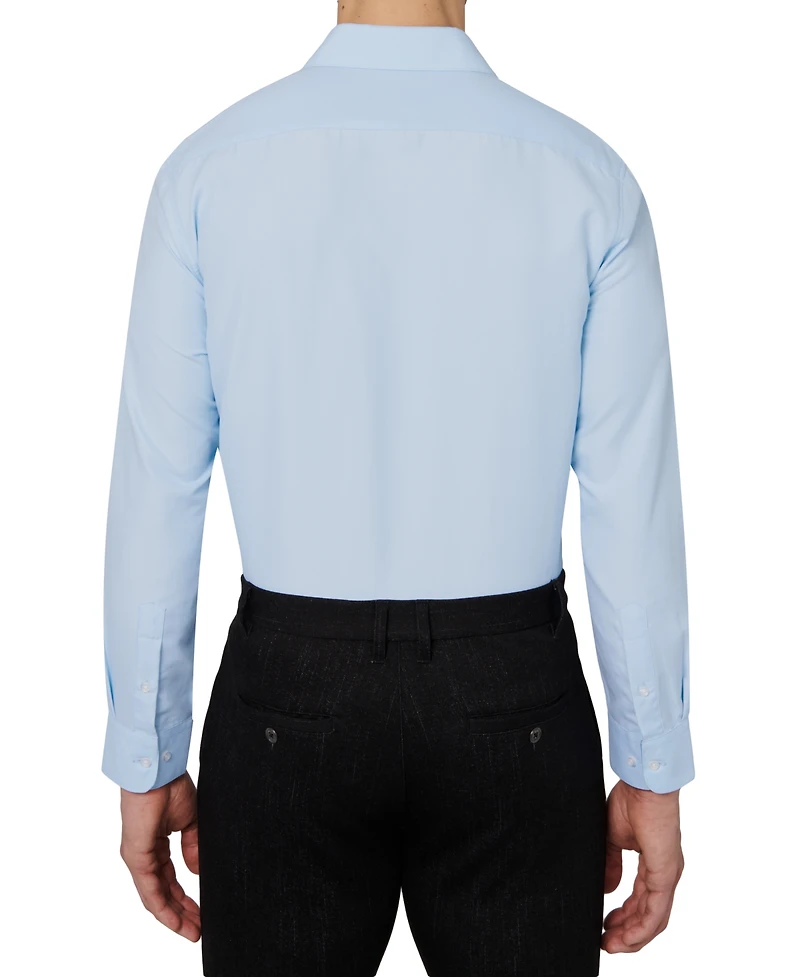 Calabrum Men's Regular Fit Solid Wrinkle Free Performance Dress Shirt