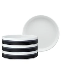 Noritake ColorStax Stripe Deep Plate, Set of 4