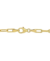Gray Cultured Freshwater Baroque Pearl (13 & 35mm) 20" Paperclip Necklace in 18k Gold-Plated Sterling Silver