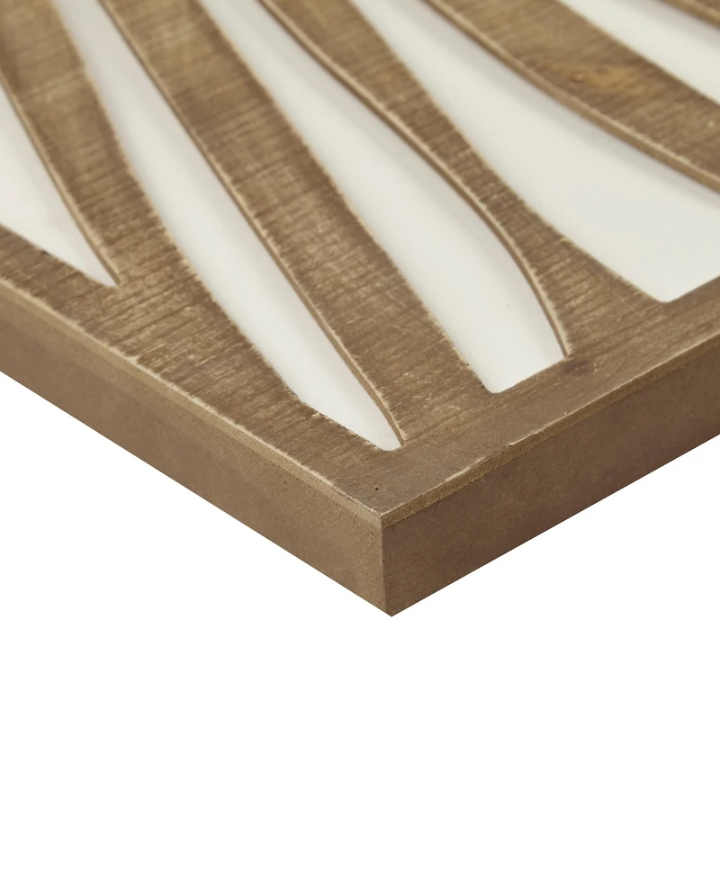 Madison Park Birch Palms Carved Wall Panel Set, 2 Piece