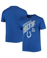 Men's Junk Food Royal Indianapolis Colts Slant T-shirt