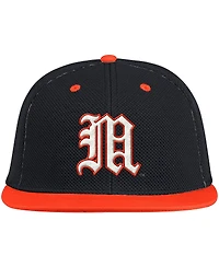 Men's adidas Black, Orange Miami Hurricanes On-Field Baseball Fitted Hat