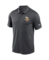 Men's Nike Charcoal Minnesota Vikings Franchise Performance Polo Shirt
