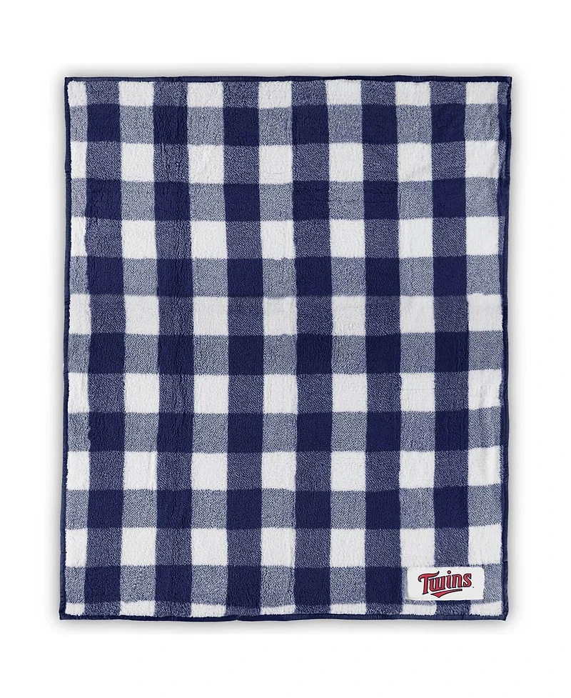 Minnesota Twins 50" x 60" Buffalo Check Frosty Fleece Blanket